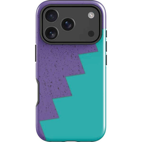 Purple Turquoise Zig Zag iPhone 17 Pro Impact Case