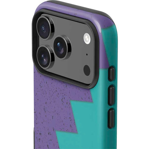 Purple Turquoise Zig Zag iPhone 17 Pro Impact Case