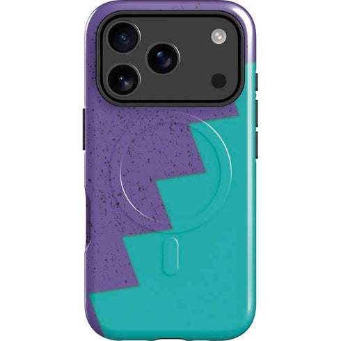 Purple Turquoise Zig Zag iPhone 17 Pro Magsafe Impact Case