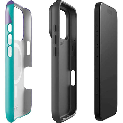 Purple Turquoise Zig Zag iPhone 17 Pro Magsafe Impact Case