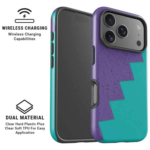 Purple Turquoise Zig Zag iPhone 17 Pro Magsafe Impact Case