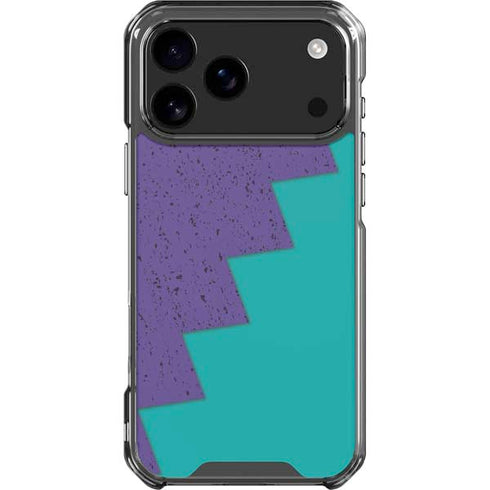 Purple Turquoise Zig Zag iPhone 17 Pro Max Clear Case
