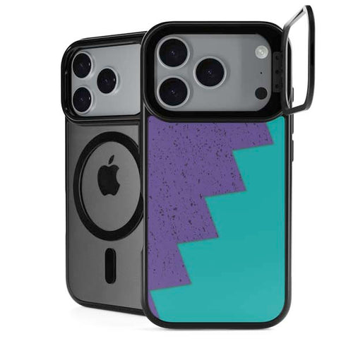 Purple Turquoise Zig Zag iPhone 17 Pro Max Kickstand Case
