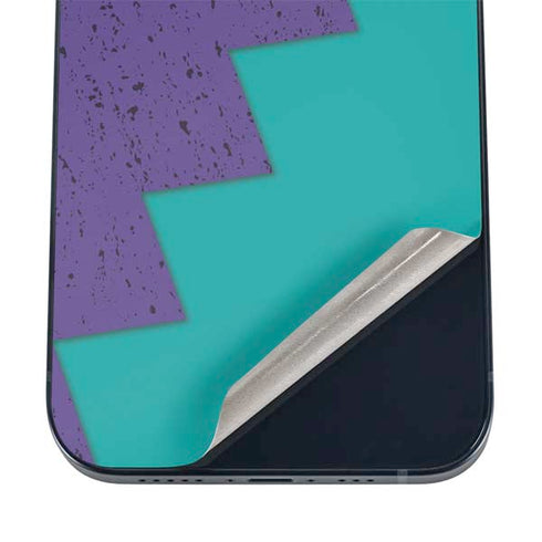 Purple Turquoise Zig Zag iPhone 17 Skin