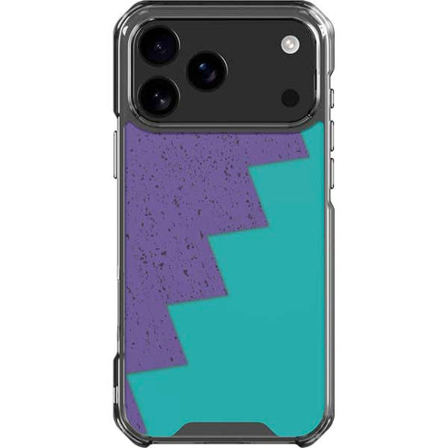 Purple Turquoise Zig Zag iPhone 18 Pro Max Clear Case
