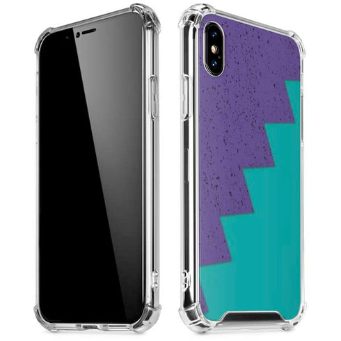 Purple Turquoise Zig Zag iPhone X/XS Clear Case