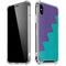 Purple Turquoise Zig Zag iPhone X/XS Clear Case