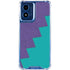 Purple Turquoise Zig Zag Moto G 5G (2024) Clear Case