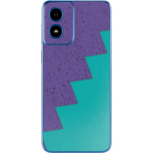 Purple Turquoise Zig Zag Moto G Play 4G (2024) Skin