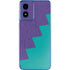 Purple Turquoise Zig Zag Moto G Play 4G (2024) Skin