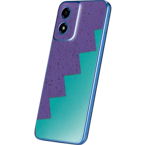 Purple Turquoise Zig Zag Moto G Play 4G (2024) Skin