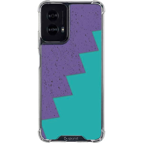 Purple Turquoise Zig Zag Moto G Power 5G (2024) Clear Case