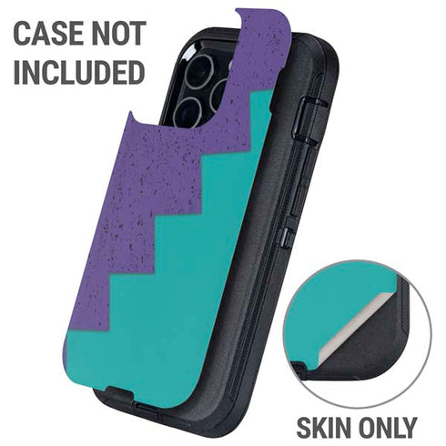 Purple Turquoise Zig Zag Otterbox Defender iPhone Skin