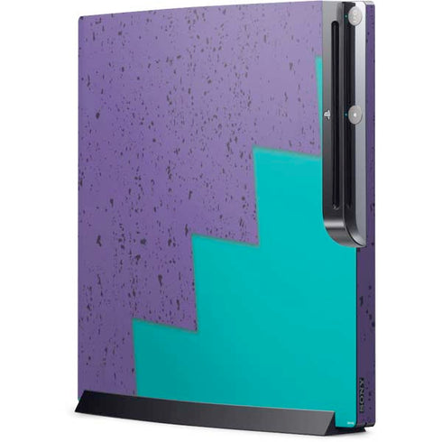 Purple Turquoise Zig Zag Playstation 3 & PS3 Slim Skin