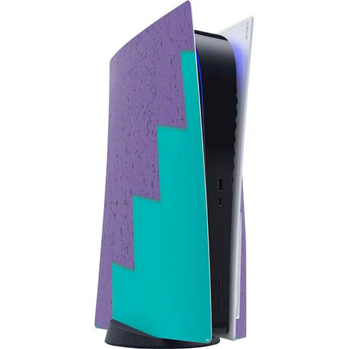 Purple Turquoise Zig Zag PlayStation PS5 Skins