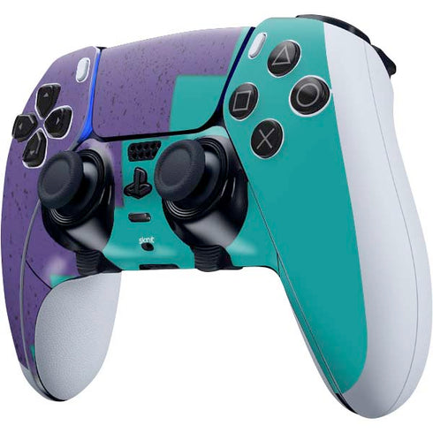 Purple Turquoise Zig Zag PS5 DualSense Edge Pro Controller Skin