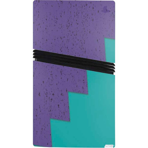 Purple Turquoise Zig Zag PS5 Pro Bundle Skin