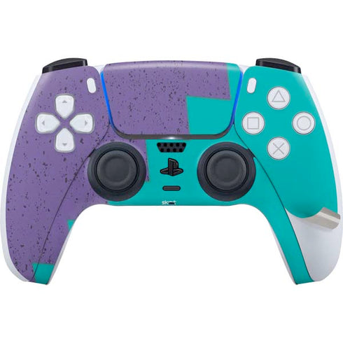 Purple Turquoise Zig Zag PS5 Pro Bundle Skin
