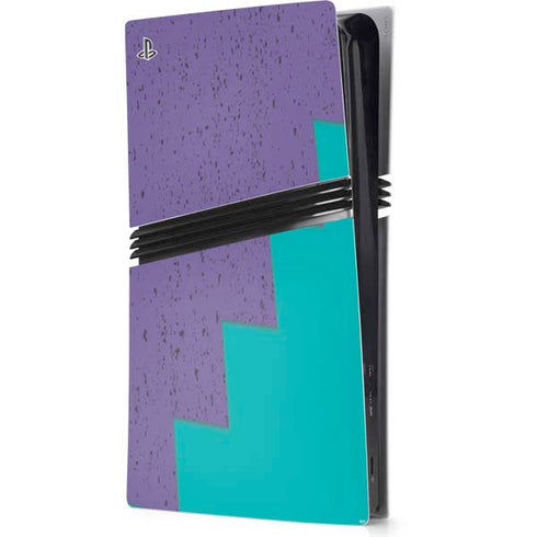 Purple Turquoise Zig Zag PS5 Pro Console Skin