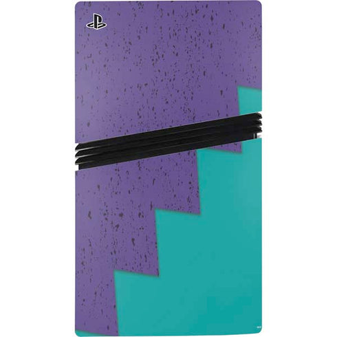 Purple Turquoise Zig Zag PS5 Pro Console Skin