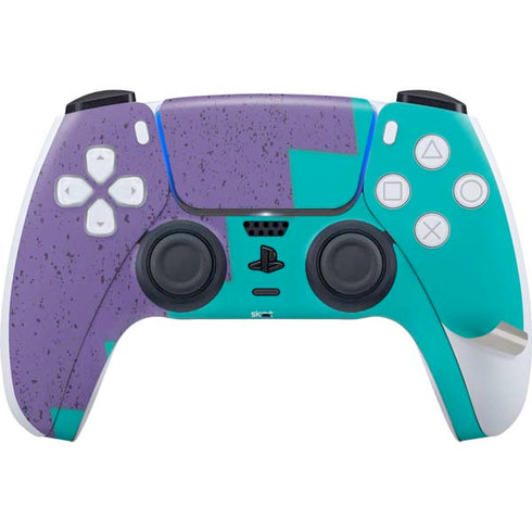 Purple Turquoise Zig Zag PS5 Pro Disk Bundle Skin