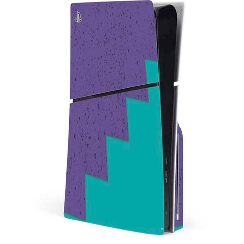 Purple Turquoise Zig Zag PlayStation PS5 Skins