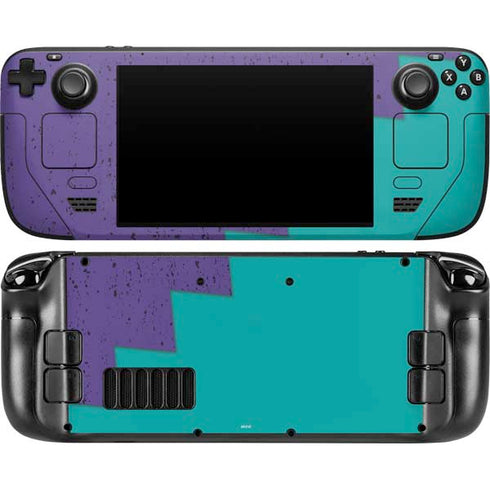 Purple Turquoise Zig Zag Steam Deck Handheld Gaming Computer OLED Skin