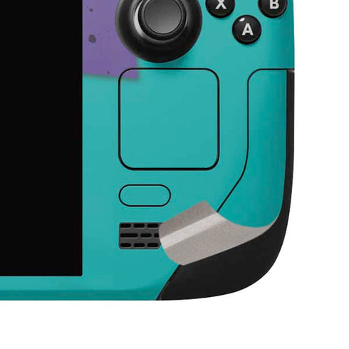 Purple Turquoise Zig Zag Steam Deck Handheld Gaming Computer OLED Skin