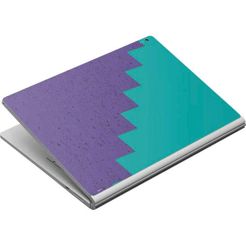 Purple Turquoise Zig Zag Surface Book Skin
