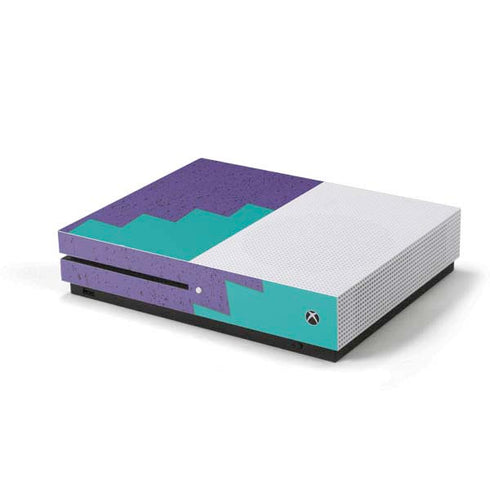 Purple Turquoise Zig Zag Xbox One S Console Skin