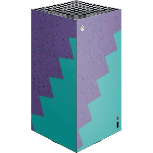 Purple Turquoise Zig Zag XBox Series X Digital Edition Console Skin