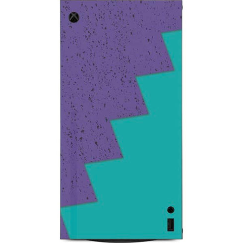 Purple Turquoise Zig Zag XBox Series X Digital Edition Console Skin