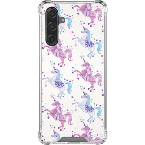 Purple Unicorns by Cat Coq Galaxy A17 Clear Case