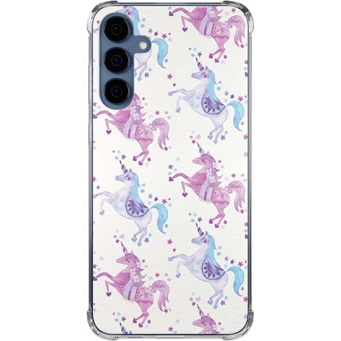 Purple Unicorns by Cat Coq Galaxy A55 5G Clear Case