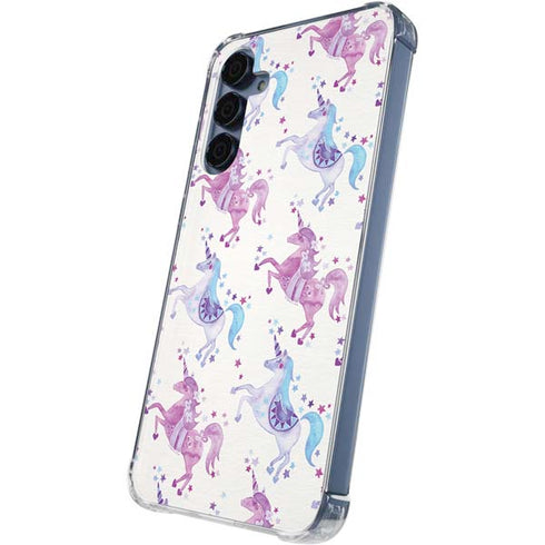 Purple Unicorns by Cat Coq Galaxy A55 5G Clear Case