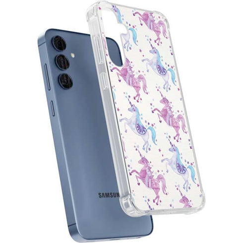 Purple Unicorns by Cat Coq Galaxy A55 5G Clear Case