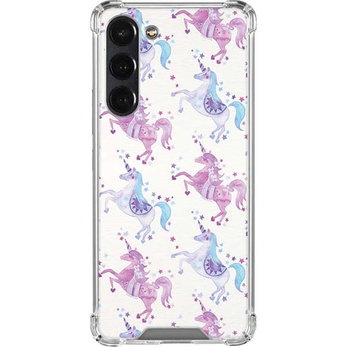 Purple Unicorns by Cat Coq Galaxy S24 FE Clear Case