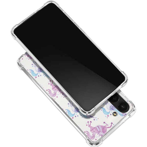Purple Unicorns by Cat Coq Galaxy S24 FE Clear Case