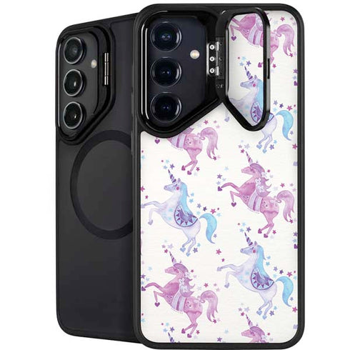 Purple Unicorns by Cat Coq Galaxy S25 Kickstand Case