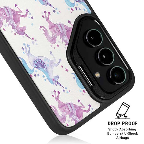 Purple Unicorns by Cat Coq Galaxy S25 Kickstand Case