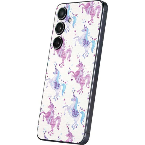 Purple Unicorns by Cat Coq Galaxy S24 Plus Skin