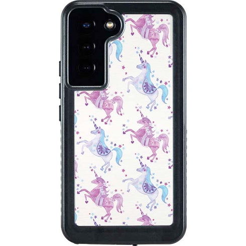 Purple Unicorns by Cat Coq Galaxy S24 Plus Waterproof Case