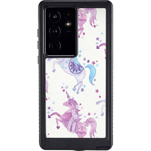 Purple Unicorns by Cat Coq Galaxy S24 Ultra Waterproof Case