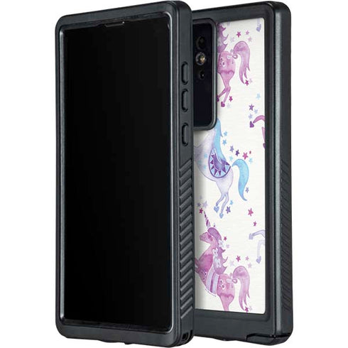 Purple Unicorns by Cat Coq Galaxy S24 Ultra Waterproof Case