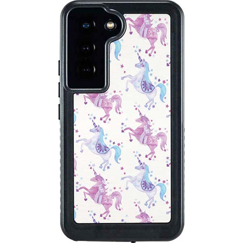 Purple Unicorns by Cat Coq Galaxy S24 Waterproof Case