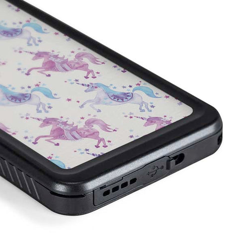 Purple Unicorns by Cat Coq Galaxy S24 Waterproof Case