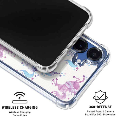 Purple Unicorns by Cat Coq Galaxy S25 Plus Clear Case