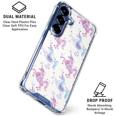 Purple Unicorns by Cat Coq Galaxy S25 Plus Clear Case