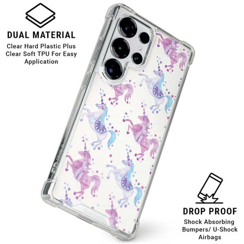 Purple Unicorns by Cat Coq Galaxy S26 Ultra Clear Case