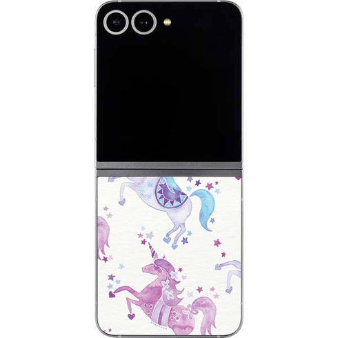 Purple Unicorns by Cat Coq Galaxy Z Flip6 Skin